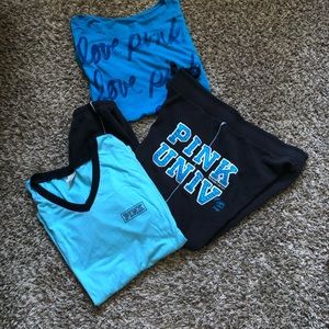 VS pink bottoms and two tops